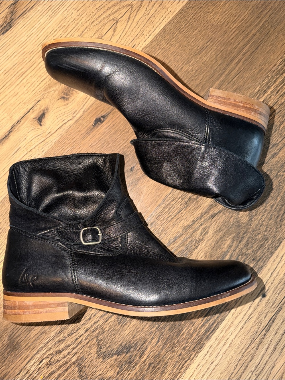 Black Jadhpur Leather Booties 40
